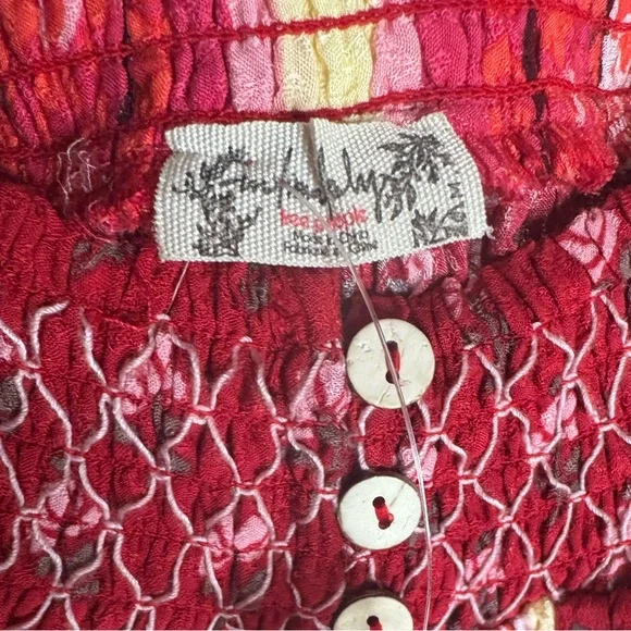 Intimately Free People Rule The World Romper In Ruby Combo Sz - Picture 10 of 11